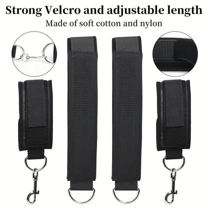 Couples' BDSM Bondage Set - Adjustable Thigh And Wrist Restraints For Intimate Play And Erotic Exploration luvshop24