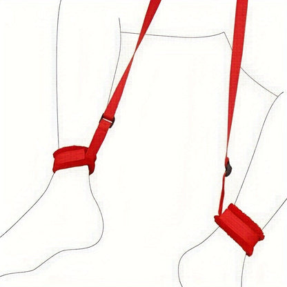 Red Flame Bed Bondage Pillow Set - Split Leg Restraints for Intimate Play, Unleash Your Passion, SM Erotic Alternative Toys for Couples luvshop24