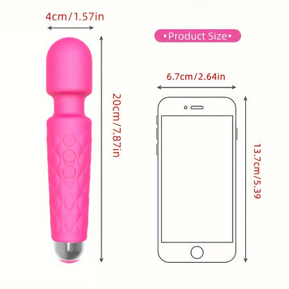 20 Vibrations Pattern Powerful Quiet Rechargeable Magic Wand Massager luvshop24