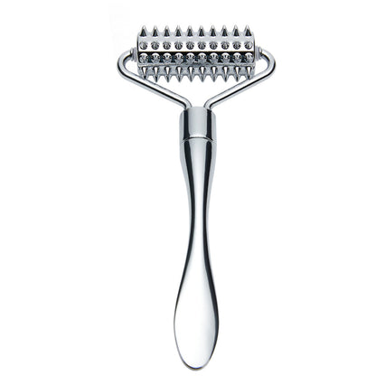 Stainless Steel Facial Massage Roller Gua Sha Tool Set Massager for Face Body Beauty SPA Care Tools, Acupressure Massager - Deep Tissue Massage Tool for Hand, Foot, Neck, Arms luvshop24