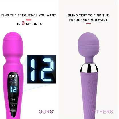 [Quiet Massager] 12 Speed Cordless Wand Massager | Whisper Quiet, Handheld, USB Magnetic Charger, for Body, Sports & Aches - Purple luvshop24