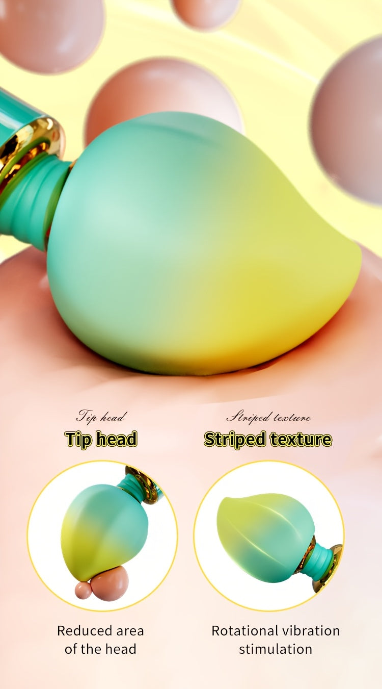 [Peach-Shaped Rechargeable Vibrator] 1pc Multi-Frequency Peach-Shaped USB Rechargeable Vibrator - 3 Vibrating Modes, 380mAh Lithium Battery, Portable Adult Pleasure Device for Women luvshop24