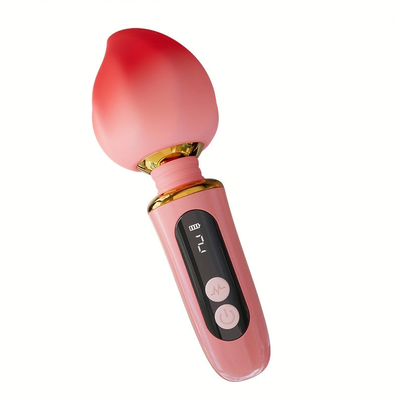 [Peach-Shaped Rechargeable Vibrator] 1pc Multi-Frequency Peach-Shaped USB Rechargeable Vibrator - 3 Vibrating Modes, 380mAh Lithium Battery, Portable Adult Pleasure Device for Women luvshop24