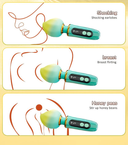 [Peach-Shaped Rechargeable Vibrator] 1pc Multi-Frequency Peach-Shaped USB Rechargeable Vibrator - 3 Vibrating Modes, 380mAh Lithium Battery, Portable Adult Pleasure Device for Women luvshop24