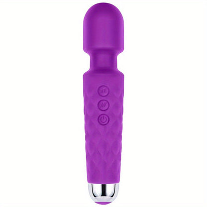 20 Vibrations Pattern Powerful Quiet Rechargeable Magic Wand Massager luvshop24