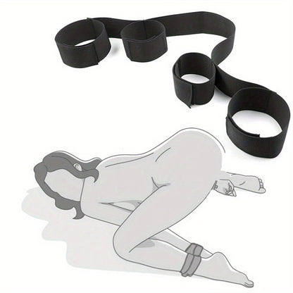 1pc Premium BDSM Restraints Set - Soft Leather Handcuffs & Bed Bondage Kit for Intimate Adventures - Enhanced Sensuality Wrist & Ankle Cuffs for Couples & Women luvshop24