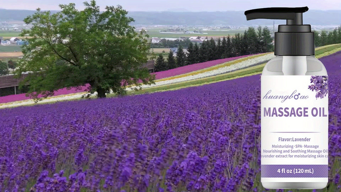 [Sensual Lavender Massage Oil] 2pcs Sensual Lavender Massage Oil - Full Body Smooth Gliding Formula for Couples Date Night - Valentine's Day Present luvshop24