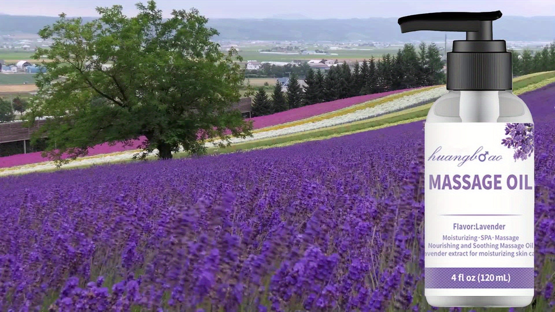 [Sensual Lavender Massage Oil] 2pcs Sensual Lavender Massage Oil - Full Body Smooth Gliding Formula for Couples Date Night - Valentine's Day Present luvshop24