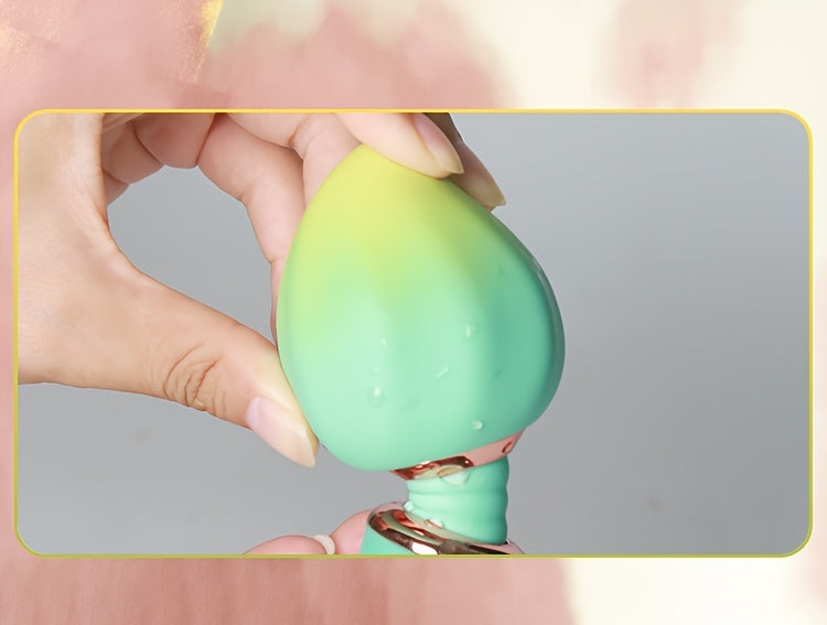 [Peach-Shaped Rechargeable Vibrator] 1pc Multi-Frequency Peach-Shaped USB Rechargeable Vibrator - 3 Vibrating Modes, 380mAh Lithium Battery, Portable Adult Pleasure Device for Women luvshop24