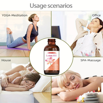 60ml 100% Pure Natural Luxurious Lotus Facial Oil - Hydrates, Nourishes, and Revitalizes Dry, Sensitive or Mature Skin for Glowing Complexion, Hair Care, and Aromatherapy - Night Face Massage Oil for Women luvshop24