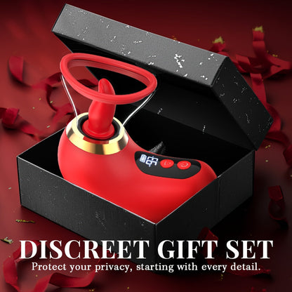 [App-Controlled, Wireless Vibrator] 1pc App-Controlled G-Spot Clitoral Vibrator - USB Rechargeable, Wireless Tongue Licking and Vibration, 700mAh Lithium Battery, 2 Cups luvshop24