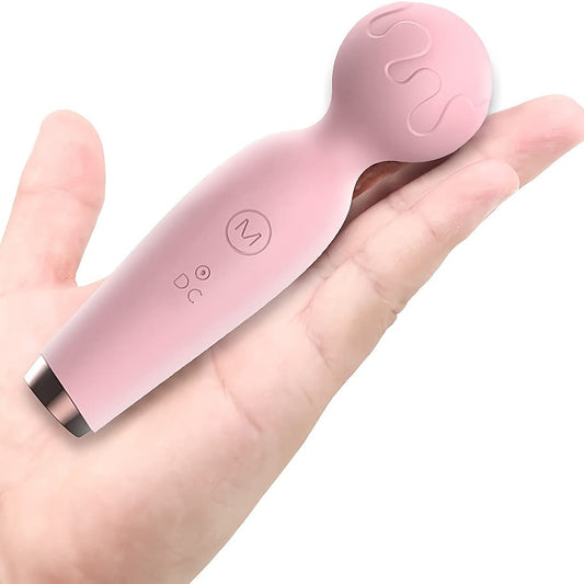 1pc Rechargeable Cordless Silicone Wand Massager - 10 Powerful Deep Tissue Modes for Whole Body Relaxation - Portable, Mini Handheld, Lithium Battery Powered, Family-Friendly for Neck, Back, Shoulders, Legs, and Feet Massage luvshop24