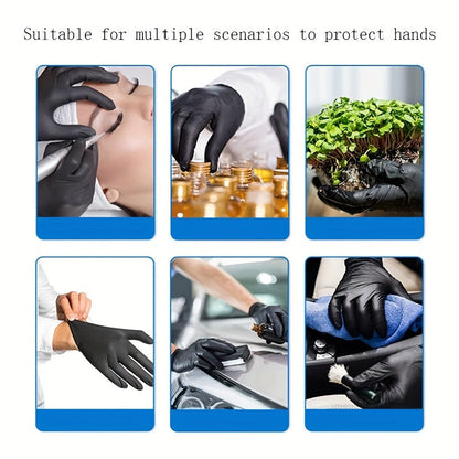 100 Disposable Gloves Made Of Nitrile Rubber, Food Grade Beauty, Kitchen Cooking, Dishwashing, Waterproof, Massage, Oil Resistant, Durable And Clean Party Packs Decorations luvshop24