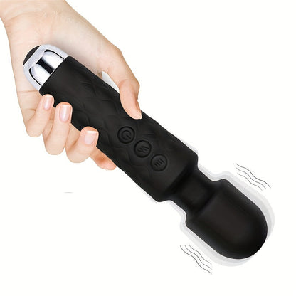 20 Vibrations Pattern Powerful Quiet Rechargeable Magic Wand Massager luvshop24
