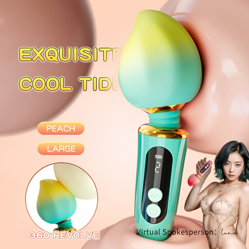 [Peach-Shaped Rechargeable Vibrator] 1pc Multi-Frequency Peach-Shaped USB Rechargeable Vibrator - 3 Vibrating Modes, 380mAh Lithium Battery, Portable Adult Pleasure Device for Women luvshop24