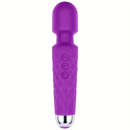 20 Vibrations Pattern Powerful Quiet Rechargeable Magic Wand Massager luvshop24
