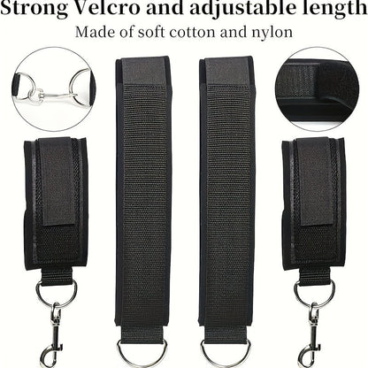 Couples' BDSM Bondage Set - Adjustable Thigh And Wrist Restraints For Intimate Play And Erotic Exploration luvshop24