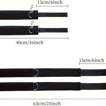Couples' BDSM Bondage Set - Adjustable Thigh And Wrist Restraints For Intimate Play And Erotic Exploration luvshop24
