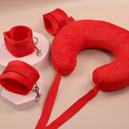 Red Flame Bed Bondage Pillow Set - Split Leg Restraints for Intimate Play, Unleash Your Passion, SM Erotic Alternative Toys for Couples luvshop24