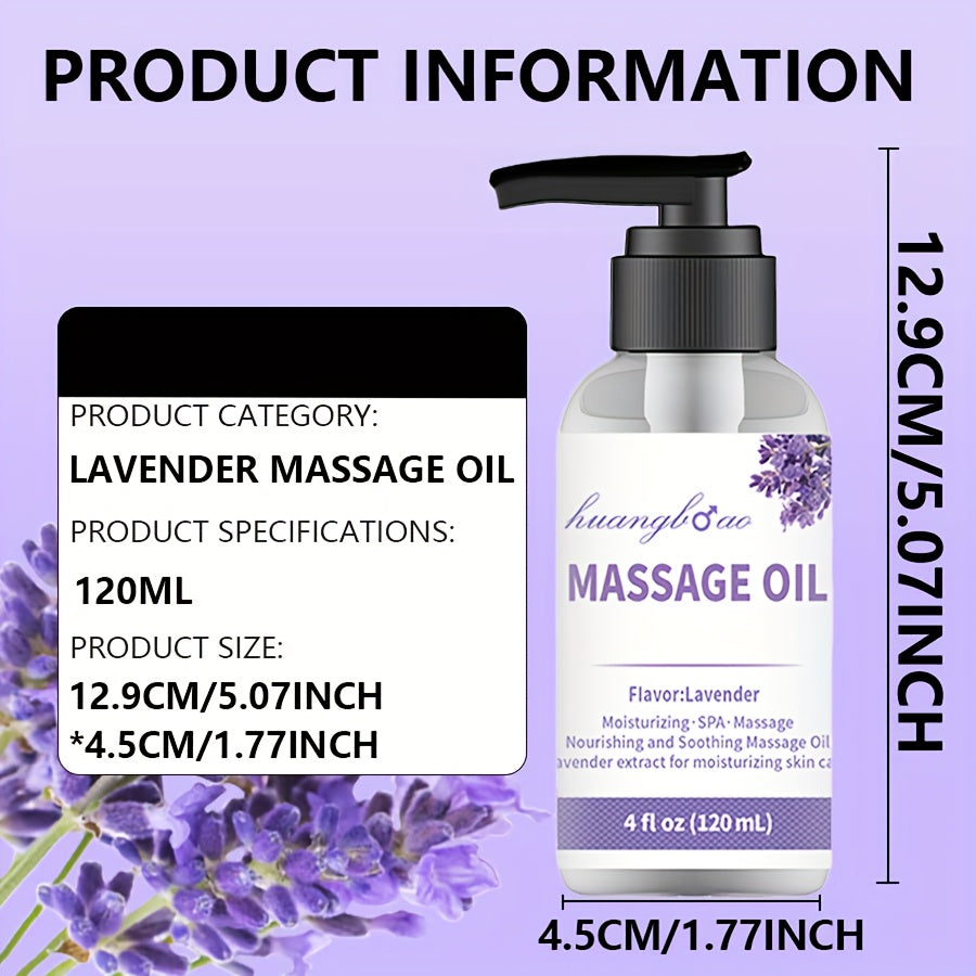 [Sensual Lavender Massage Oil] 2pcs Sensual Lavender Massage Oil - Full Body Smooth Gliding Formula for Couples Date Night - Valentine's Day Present luvshop24