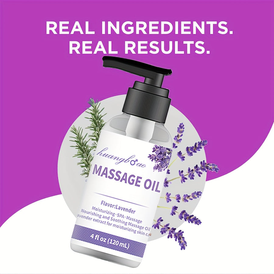 [Sensual Lavender Massage Oil] 2pcs Sensual Lavender Massage Oil - Full Body Smooth Gliding Formula for Couples Date Night - Valentine's Day Present luvshop24