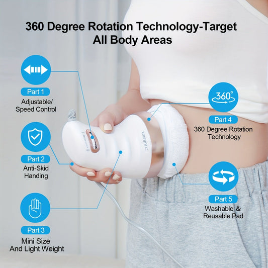 AI Relax Electric Body Massager with Speed Control - Deep Tissue, Muscle Relief, Deep Tissue Massager|Modern Design|Plush White Body Massager, AI Relax luvshop24