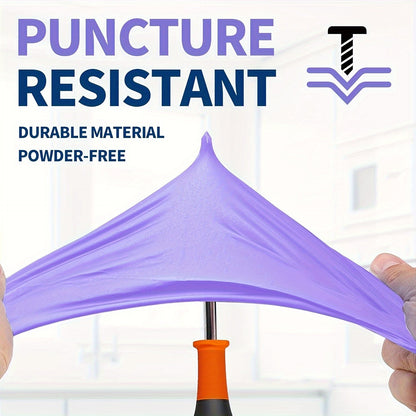 100 Disposable Gloves Made Of Nitrile Rubber, Food Grade Beauty, Kitchen Cooking, Dishwashing, Waterproof, Massage, Oil Resistant, Durable And Clean Party Packs Decorations luvshop24