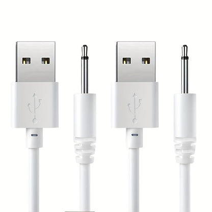 2pcs 3.3ft Fast Charging Cord Adapter - USB To 2.5mm DC Jack - Rechargeable Massager Wand Compatible luvshop24