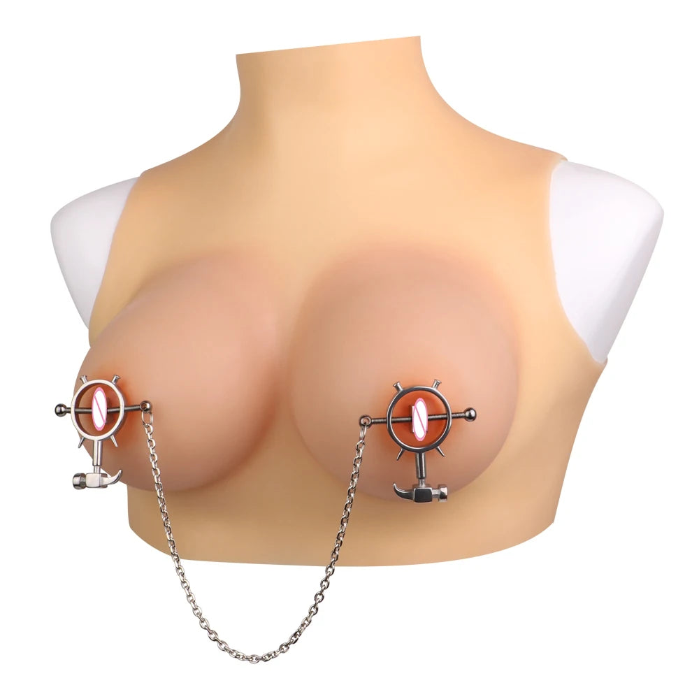 QKKQ Leather Neck Clips for Women Breast Bondage Erotic Fetish Nipple Clamps BDSM Adult Game luvshop24