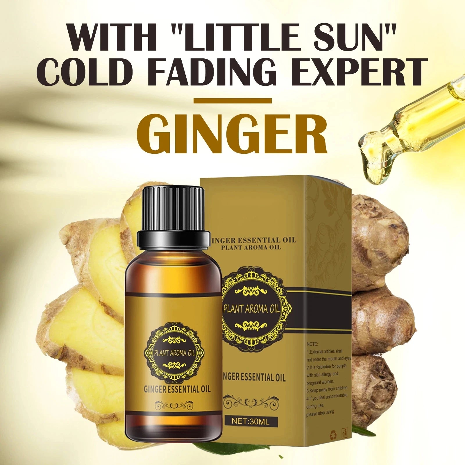 10ML 30ML Ginger Essential Oils Thin Leg Waist  Massage Oil Beauty Health Firm Body OEM luvshop24