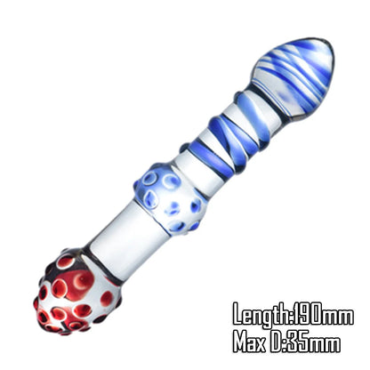 Pyrex Glass Dildo Fake Penis Crystal Anal Beads Butt Plug Prostate Massager G Spot Female Masturbation Toys luvshop24