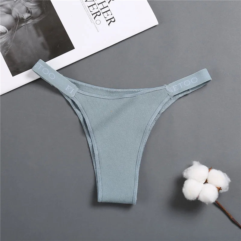 5PCS/Set Sexy Lingerie Women Cotton Panties Finetoo Letter Low Waist Female Briefs Underwear Comfort Underpants Women Intimates luvshop24