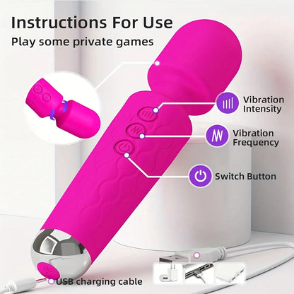 Cheaper Price USB Charge Portable Powerful Personal Mini Wand Massager Vibrator Waterproof Electric Mini Massager for Women luvshop24