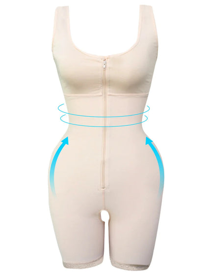 Zip Waist Lace Slimming Shaper Corset Control Shapewear Butt Lifter Strap Body Shaper Underwear Bodysuit Women Plus Size S-6xl luvshop24