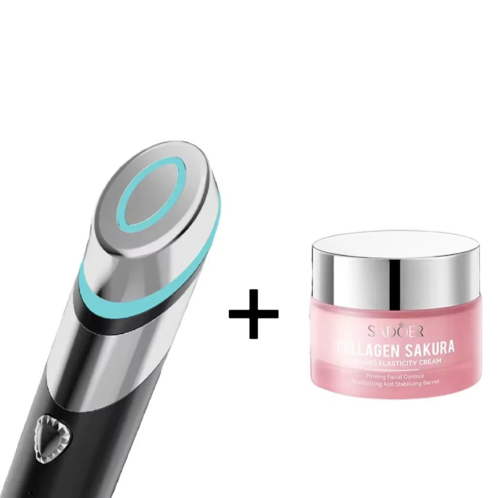 Trending Products Mini Skincare Facial Wand Massager Red Light Therapy EMS Neck Face Tool 360 Rotate Manual Roller Eye Massager luvshop24