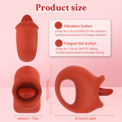 Factory Wholesale Honey Tongue 10 Licking Modes Vibrator Tongue Vibrator Female Erotic Adult Products luvshop24