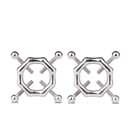 QKKQ Hot BDSM Steel Chain Clips Flirting Teasing Metal Nipple Clamp Erotic Brutal Bondage Restraint  Unisex Metal Dark Chain luvshop24