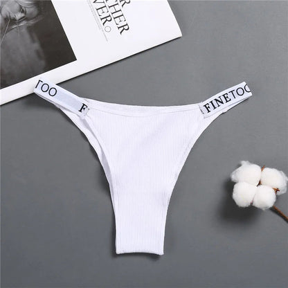 5PCS/Set Sexy Lingerie Women Cotton Panties Finetoo Letter Low Waist Female Briefs Underwear Comfort Underpants Women Intimates luvshop24