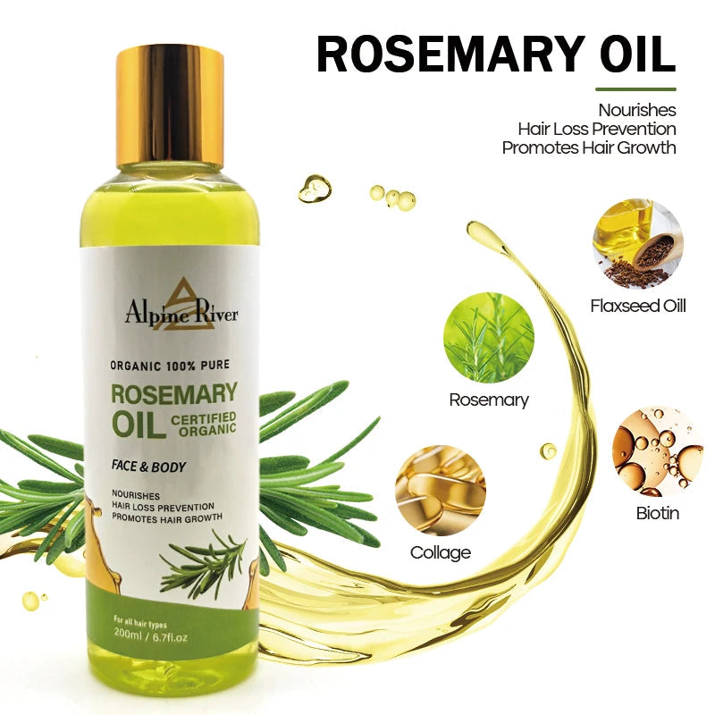 OEM Custom Private Label 100% Natural Herbal Organic Rosemary Hair Growth Oil Facial Treatment Anti-Acne Massage Oil luvshop24