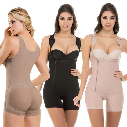 Zip Waist Lace Slimming Shaper Corset Control Shapewear Butt Lifter Strap Body Shaper Underwear Bodysuit Women Plus Size S-6xl luvshop24