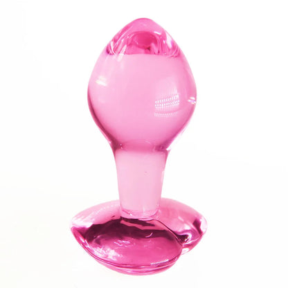 Heart Gem Anal Plug Exquisite Pink Crystal Glass Adult Masturbation Products Prostate Massager Erotic Toys For Couple Lesbian luvshop24