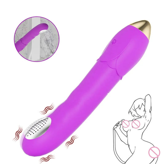 Wireless Av Wand Massager Clitoral Vagina and Anal Stimulation for Girls with Shower Head Soft Silicone Vibrator luvshop24