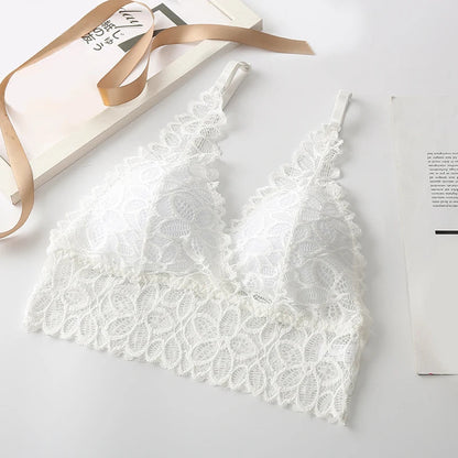 Lace Sexy Lingerie Wireless Bra For Women Padded Push Up Bralette Female Brassiere Soft Backless Fashion Bras Underwear luvshop24