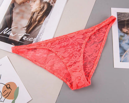 Women's Underwear Sexy Lace Panties Fashion Transparent Comfortable Briefs Low Waist Seamless Underpants Female Sexy Lingerie luvshop24