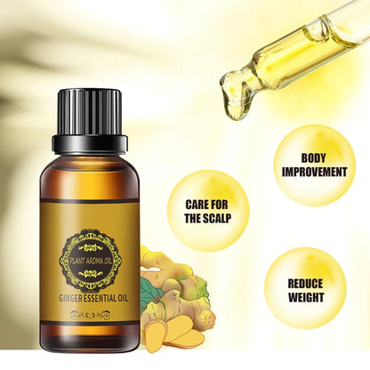 10ML 30ML Ginger Essential Oils Thin Leg Waist  Massage Oil Beauty Health Firm Body OEM luvshop24