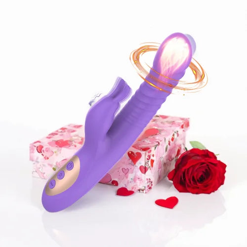 Usb Rechargeable Insertion Into Vagina Clitoris Anal Nipple Stimulation Tongue Licking G Sport Rabbit Vibrator for Lesbian luvshop24