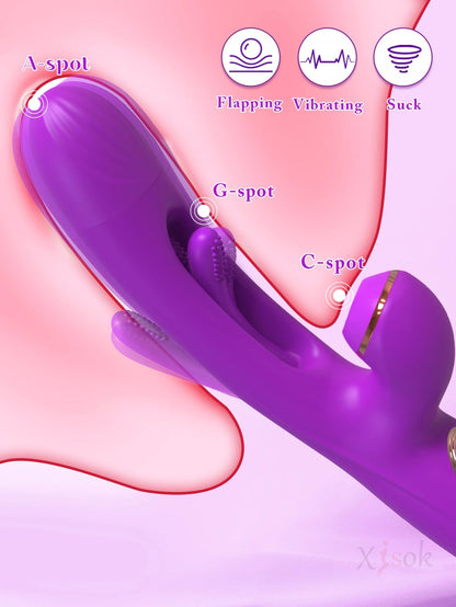 2023 New Arrival Rabbit Vibrator Patting Dildo G Spot Flap Sucking Vibration for Woman Clitoral Stimulation&dildo Vibrator luvshop24