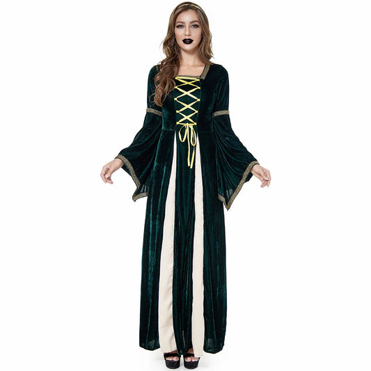 Adult Women Noblewoman Cosplay Female Halloween Retro Costumes Carnival Parade Stage Show Role Play Party Dress luvshop24