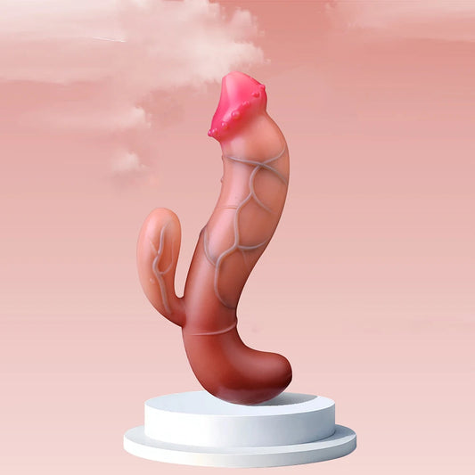 Realistic Massage Wand Rubber Dildo Erotic Vibrators for Women Men Masturbating Heatable Dildo With Clitoris Massager luvshop24