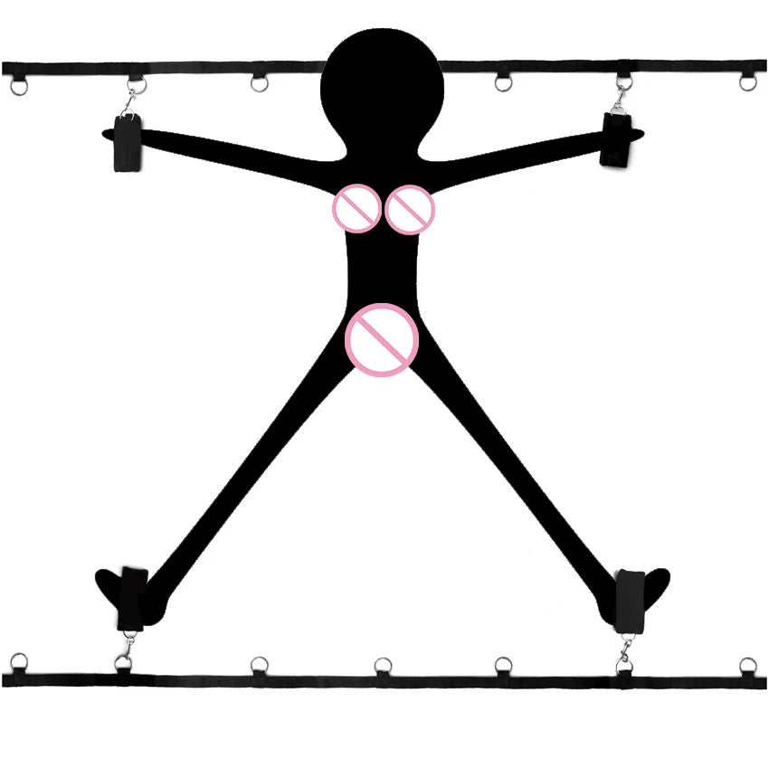 Bdsm Toys Erotic Games Slave Restraint Bondage Gear 10pcs/set Whip Hand Cuffs Adult Sm Products for Woman Couples Bed luvshop24